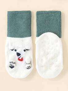 Vớ trẻ em thiết kế hình gấu dễ thương, vớ cao đến bắp chân mềm mại, chống trơn trượt. - Nhiều màu - Xem 14