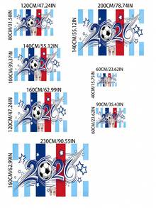 1pc Football/Soccer Style Doormat, Bathroom Mat, Bath Rug, Entrance Mat, Small Rug, Carpet, Home Decor, Area Rug, Outdoor Mat, Bedroom Carpet, Washable Rug - Blue - View 3