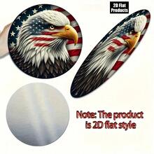 2D Flat, 7.8inch Patriotic Eagle And American Flag Metal Wall Decor - Round Vintage Aluminum Sign, Windproof Decoration For Indoor And Outdoor Use, Suitable For Home, Office, Bar, Garden - Vintage Patriotic Hanging Decoration, American Flag Decor, Interior Decoration, Vintage Style, Fine Craftsmanship, 2D Flat, Office Decor, Garden Decor, Classic Design, Handmade, Durable Metal, Collectible, Veteran, 2D Flat - 1PC - Xem 10
