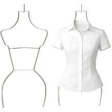Silueta maniquí metálica para exhibición de ropa, ideal para mostrar blusas, vestidos y outfits de forma elegante, mejorar la presentación de tus prendas y dar un toque profesional a tu tienda, boutique o emprendimiento - Ver 1