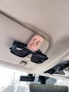 卡通兔子汽車眼鏡夾，創意遮陽板眼鏡架，女性用卡夾 - A - 查看 5