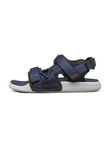 Skechers 新款男士沙滩凉鞋，轻便休闲鞋，百搭露趾拖鞋 - 寶藍色/黑色 - 查看 1