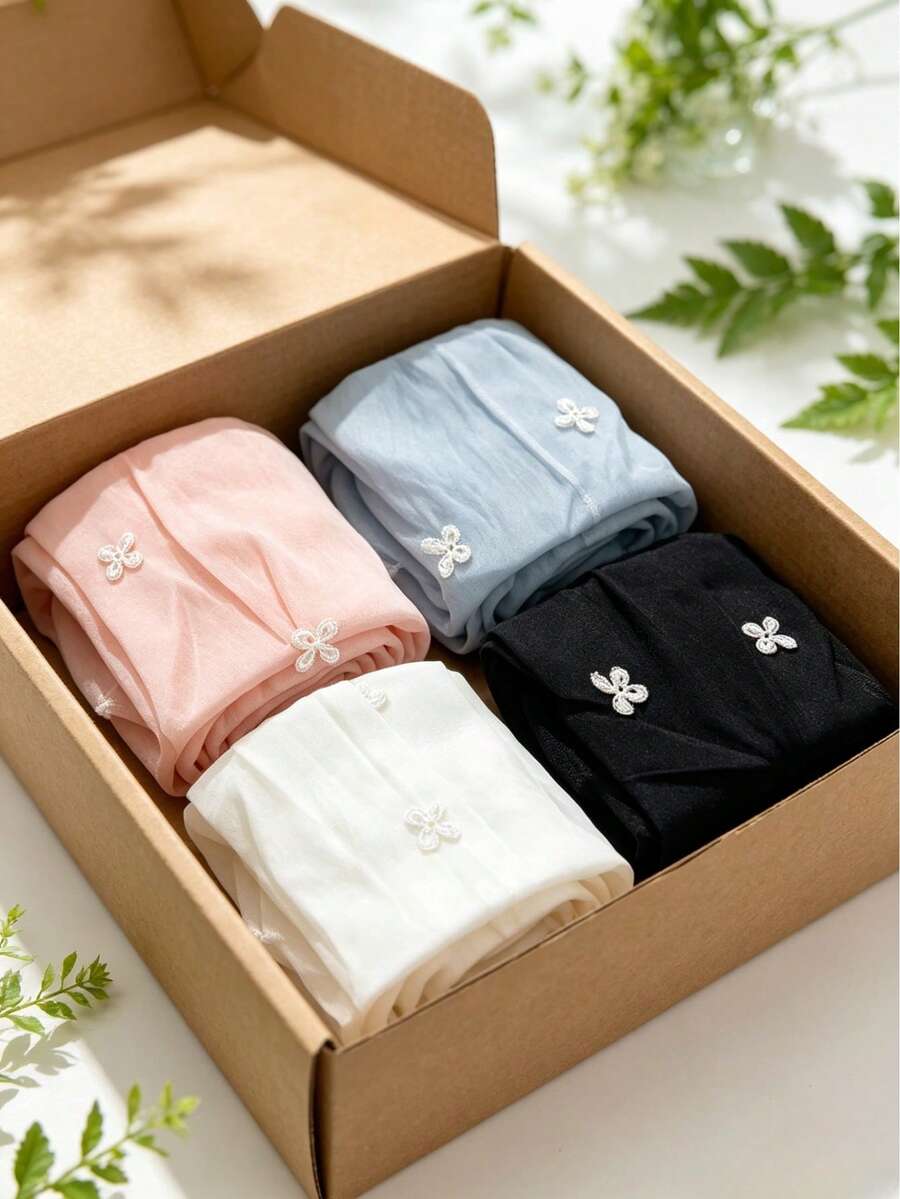 1 Box Summer Chiffon Bow Tie UV Protection Arm Sleeves, Loose Elegant Lady Style, Suitable For Gifts, Vacation, Outfits, Daily Commute, Cycling - Gift Box - View 1