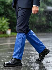 防雨褲套 [防風單車套裝] 中性全天候一體式雨衣，全腿覆蓋 - 牛津布雨褲，全拉鍊設計，彈性褲腳與收口褲腳，適用於單車、健行、露營和摩托車騎行 - 全季節戶外雨具 (高級防風) - 中性風格，鈕扣開合，舒適全天候穿著，適用於各種天氣條件，中性健行、攀岩、狩獵、單車雨靴保護套 - 多色 - 查看 7