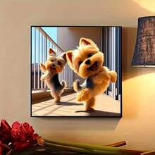 1PC DIY 5D Diamond Painting Kit Puppy Pattern - Round Full Drill Art Mosaic Craft, Home Wall Decor, Unframed - No Frame - View 2