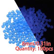 20-200颗夜光亚克力珠，DIY首饰制作材料，适用于项链、手链、耳环等手工制作 - diy亞克力夜光珠 - 查看 23