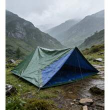 1 Piece Of Two-Color PE Tarpaulin, Available In Multiple Sizes. It Features Eyelets For Flexible Shaping, Is Foldable To Save Space, And Is Made Of Rainproof And Sunshade Material. Ideal For Outdoor Camping, It Can Also Be Used To Cover Items At Home. - Dark Green - View 5