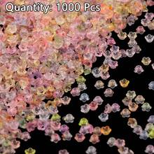 1000pcs Dual-Color Flower Beads, Acrylic Loose Beads, DIY Jewelry Making Materials For Necklace, Bracelet, Earrings - DIY Acrylic Flower Beads - View 9