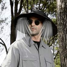 太阳能风扇帽，带通风口，男女通用，双风扇太阳能遮阳帽，USB充电遮阳帽，男士遮阳帽带两个太阳能风扇，宽檐渔夫帽，适合夏季户外露营、海滩等场合，USB和太阳能双供电风扇遮阳帽 - 多色 - 查看 4