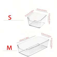6pcs Plastic Drawer Organizer Set, Non Slip Drawer Storage Tray Large Size Divider, Multi-Functional Storage, Suitable For Domestic Scenes.Drawer/Desktop Cosmetics Storage Box, Transparent Dresser Storage Box, Anti-Drop Multi-Compartment Jewelry And Small Objects Storage, Exquisite Storage Box - 6 Items (3S+3M) - View 4