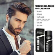 Fibras Capilares con Keratina y Fibras Vegetales 15g, Cubre Calvicie y Entradas al Instante, Aspecto Natural e Indetectable, Fijación Todo el Día, Fácil Aplicación en Segundos, Apto para Hombres y Mujeres, Todo Tipo de Cabello - Fibra capilar en polvo ligera (marrón oscuro) - Ver 4