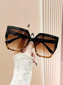 1 Cặp kính thời trang gọng lớn hình học phong cách retro unisex, phù hợp cho kỳ nghỉ, hoạt động thường ngày, dạo phố, bãi biển, đi học, và phong cách đường phố. - Nhiều màu - Xem 3