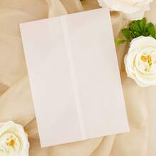 Bộ giấy gói thiệp mời Kraft/giấy da cao cấp đã gấp sẵn, kích thước 5x7 inch - Giấy gói thiệp cưới Kraft 5x7 inch (13x18 cm) - Màu trong suốt - trong suốt - Xem 3