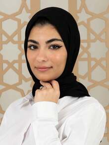 1 chiếc khăn trùm đầu tam giác tiện dụng, thiết kế buộc liền mạch, quấn nhanh chóng không bị tuột, không cần mũ lót hay gấp lại, phù hợp cho mặc hàng ngày, cầu nguyện và đi chơi, đi biển, nghỉ lễ. - màu đen - Xem 1