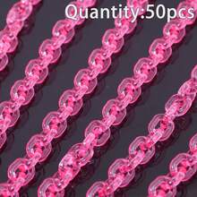 50 hạt dây xích hình chữ U trong suốt, hạt acrylic, nguyên liệu tự làm trang sức cho vòng tay, đồ trang trí xe hơi, dây đeo điện thoại. - Tự làm dây chuyền acrylic - Xem 13