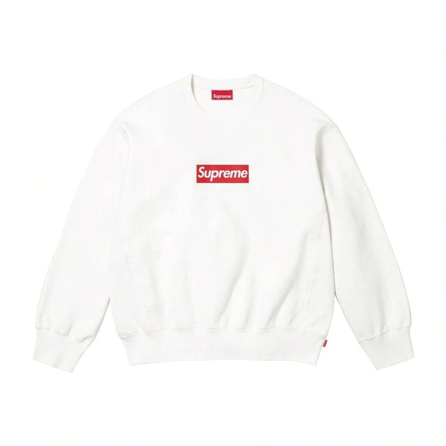 Supreme Men's Box Logo Crewneck Sweatshirt | Casual Streetwear & Daily Wear - trắng - Xem 1