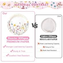 Juego de 202 decoraciones de fiesta de flores silvestres con pancartas, globos, platos, tazas, servilletas, manteles y cubiertos, suministros de cumpleaños florales para 24 invitados - 1 - Ver 6