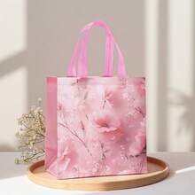 20个装带提手花卉礼品袋 - 蓝色、粉色、橙色、紫色,优雅花卉图案 - 9x8.5x4.3英寸大号礼品袋,适用于婚礼、生日、商务活动 - 无纺布材质,可用于礼品、购物、商务包装 - 大包装袋,婚礼回礼,油画风格,结实耐用的提手,适合活动策划、生日礼物、装饰包装、活动组织者使用 - 查看 6