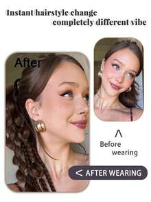 24inch European And American Style Faux Hair Braided Ponytail, Fashion Boxer Braid Wig For Women - Multicolor - View 7