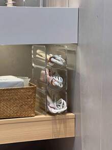 1pc PET Curling Iron Storage Rack, Stackable Hair Tool Organizer - Multicolor - View 10