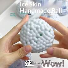 1 st. Squishy Mochi-klämleksak, handgjord mjuk stresslindrande boll, långsamt återstudsande klämleksak, perfekt present till födelsedag, högtider - Multifärgad - Visa 8