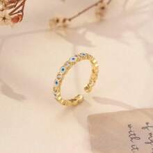 1 chiếc nhẫn hở hình mắt quỷ màu xanh Thổ Nhĩ Kỳ thời trang và cá tính, phù hợp cho cả nam và nữ, trang sức dự tiệc độc đáo, quà may mắn cho bạn gái, quà Valentine, quà Ngày của Mẹ, quà Halloween. - Nhiều màu - Xem 15