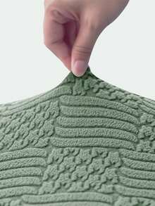 1/4 Juego de fundas para sillas de comedor estilo nórdico curvas, protectores elásticos de asiento de silla de unicolor, adecuados para cocina, boda, fiesta, restaurante - verde matcha - View 3