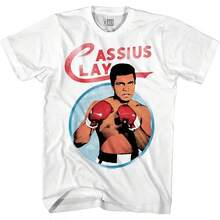 Muhammads Ali Cassius Clay Vintage Poster T Shirt - Shape - View 1