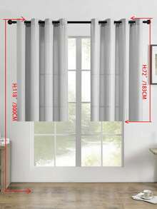 1pc/2pcs Linen Look Sheer Curtains Faux Linen Textured Semi Sheer Window Curtain Panels For Living Room Bedroom,Faux Linen Sheer Curtains Light Filtering Textured Linen Blended Curtain Drapes For Home Decor - Grey - View 39