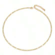 1 chiếc dây chuyền nam kiểu Pháp 2.5mm, mạ vàng 18K, dây dài mạ bạc 925, dài 16-30 inch, có sẵn màu bạc/vàng. - Vàng - Xem 8