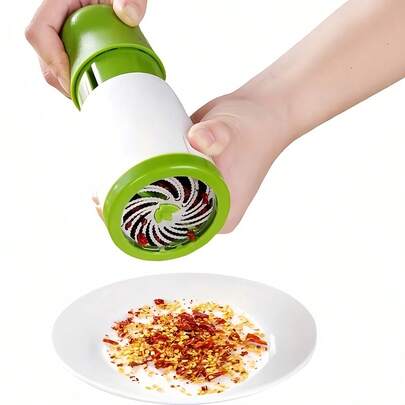 Bộ dụng cụ nhà bếp gồm: máy xay gia vị cầm tay, máy băm mè và rau mùi, máy thái rau củ, máy băm hành lá, máy băm thảo mộc - dễ sử dụng, phù hợp cho gia đình và nhà hàng.