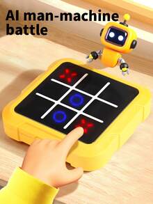 1 pieza Juguete interactivo multifuncional con pantalla táctil inteligente de Tres en Raya, entrenamiento de memoria, desafío, rompecabezas, regalo de cumpleaños, patrón aleatorio, color aleatorio, empaque aleatorio (Baterías no incluidas) - Multicolor - Ver 6