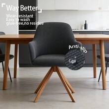 1pc/4pcs/6pcs Solid Color Minimalist Waterproof Chair Cover, Modern Luxury New Jacquard High Armrest Chair Slipcover, Soft Home Chair Protector, Stretchy & Durable, Dining Chair Cover, All Season Use - Bean Green - View 4