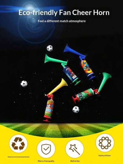 1 chiếc còi cổ vũ bóng đá World Cup, còi cổ vũ bơm hơi bằng tay, thích hợp cho các sự kiện thể thao, đạo cụ cổ vũ, còi cổ vũ giải đấu bóng đá World Cup, đạo cụ còi xi lanh đẩy tay chuyên dụng cho các sự kiện thể thao, dụng cụ tạo không khí cổ vũ.