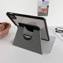 1个360°旋转灰色波点平板电脑保护套，三折支架自动休眠/唤醒保护套，透明背板，兼容iPad Pro 11、Air 11/13 M3、11 A16、第10/9/8/7代、Air 4/5、10.9/10.2/9.7英寸以及Galaxy Tab S10/S9/S8系列、Tab A9+/A8、S10 FE/S9 FE、11/12.4英寸 - 彩色 - 查看 6