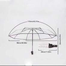 Fully Automatic Three-Fold Transparent Umbrella, Thickened Fresh Style Transparent Umbrella Suitable For Men And Women - Multicolor - View 4