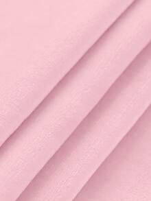 1pc Velvet Drawstring Solid Color Home Decor Sofa Seat Cushion Cover - Pink - View 4