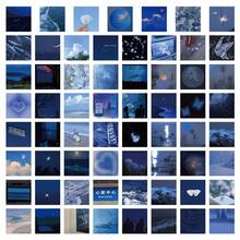 63 Sheets Soothing Blue Themed Stickers - Relaxing Style Labels For Notebook, Luggage & Craft Embellishment - 63PCS - View 12