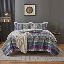 2/3 Pieces Boho Quilt Set Twin Queen King Size, Full,Queen,King,California King,Oversize California King Size, Purple Bohemian Quilt Sets, Lightweight Bedspread Coverlet Bedding Set For Wedding Items,Valentines Day Home Bed Room Decor,Mothers Day Gift,All Season - 紫色 - 查看 13