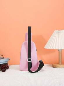 1 chiếc tai nghe nylon có khóa kéo dễ thương, họa tiết bé trai, thích hợp sử dụng hàng ngày. - Hồng - Xem 3