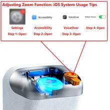 Agarre magnético para cámara de smartphone con botón de obturador y compatibilidad MagSafe, soporte de trípode para zoom de smartphone, asistente de disparo, control remoto, adecuado para smartphones, regalo para mujeres - Blanco - Ver 3