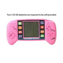 Christmas Decoration Boxed Game Console With 23 Games, Batteries Not Included, Requires 2 AA Batteries, Large Screen Children's Handheld Creative Toy, Portable And Educational Gaming Device - Pink - View 7
