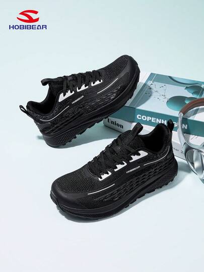 HOBIBEAR 2026 New Wide Fit Outdoor Running Shoes, Breathable Mesh Sporty Sneakers For Men, Lightweight Cushioned Running Shoes For Women