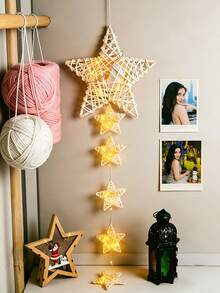 Campana a vento a forma di cuore intrecciata a LED, crea un effetto sonoro rilassante, adatta per interni ed esterni, stile bohémien - Campana della notte tranquilla, un ottimo regalo - Rattan luminoso - Visualizzare 5