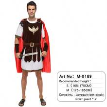 Adult Men's Ancient Roman Warrior Cosplay Costume Set, Gladiator Stage Performance Outfit - Multicolor - View 8
