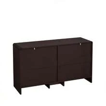 130 Cm Long, Arched Corner Rattan Cabinet With 6 Drawers, Suitable For Living Room, Bedroom And Kitchen, Natural - 卡其色 - 查看 8