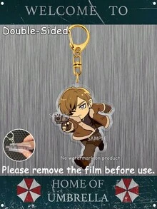 4款钥匙扣，生化危机4钥匙扣，里昂、威斯克、路易斯、杰克、艾什莉动漫钥匙扣，包包挂饰，汽车挂饰，水瓶挂饰，生日礼物 - 彩色 - 查看 7