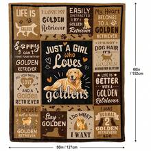 1 chiếc chăn nỉ dành cho mẹ của chó Golden Retriever - Chiếc chăn ấm áp và dễ chịu dành cho những người yêu chó Golden Retriever. - 130x150cm - Xem 3