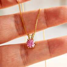 1件S925银1克拉圆形莫桑石兔子造型吊坠项链，适合女士日常佩戴，附赠礼盒 - 一件 1CT - 查看 7