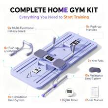 HanTai Multifunctional Abs Exercise BoardFoldable Home Pilates Exerciseboardequipped With Kneeling Pads Andtimers For Abdominal And Corestrength Training Multi-Functional Ab - Mauve Purple - View 4